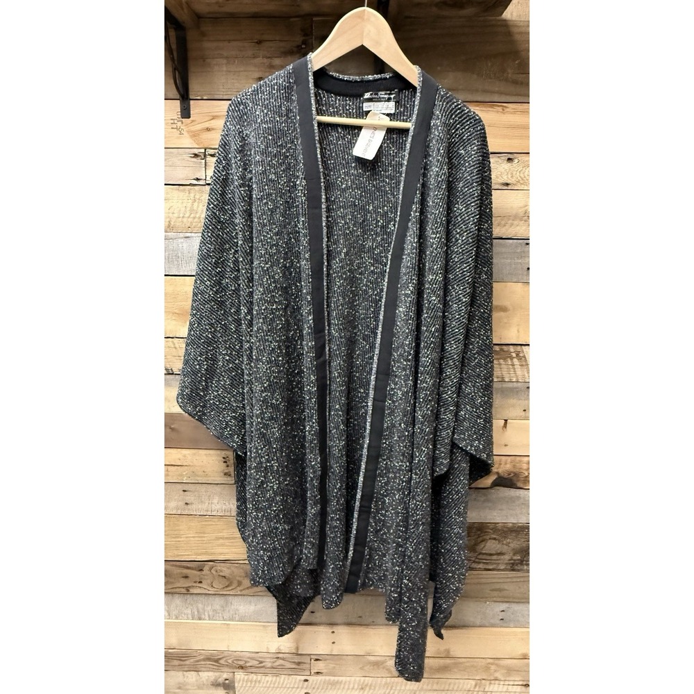 SALVATORE FERRAGAMO SHAWL WRAP Sweater Wool/ Cotton Blend NWT